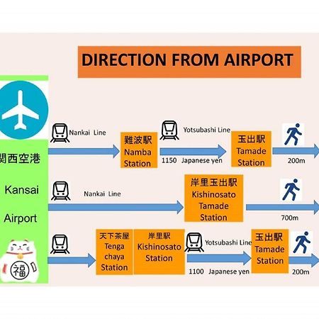 玉出202 Wifi付 玉出駅から徒歩2分 地下鉄難波迄8分 Apartment Osaka Ngoại thất bức ảnh